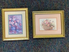 Set 2 quadri vintage fiori