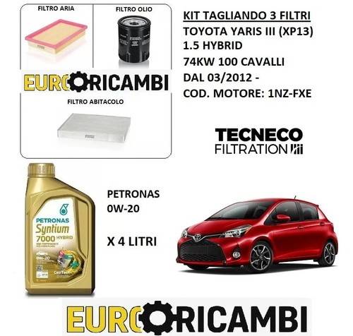 Kit tagliando filtri - kit, olio