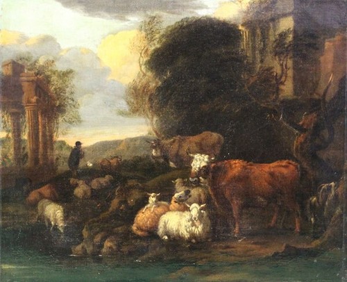 Dipinto antico rosa da - dipinto,