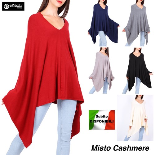 Misto cashmere maglione - misto, poncho