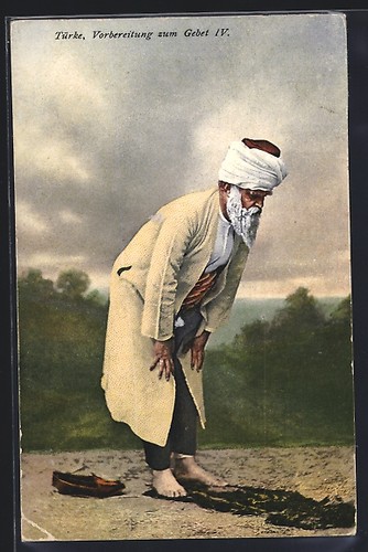 Cartolina turca con turbante - cartolina, e