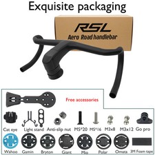  Manubrio integrato completo in fibra di carbonio per bici da strada 28,6 mm 350/370/390/410 mm  