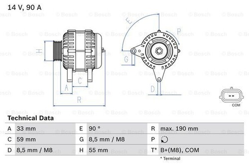 Alternatore bosch 986 - bosch, 0