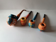 Lotto di pipe dipinte dal