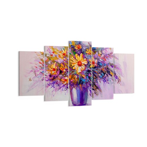 Quadro tela 160x85cm fiori - tela,