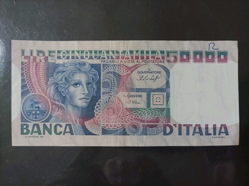 000 lire volto - 50.000, donna