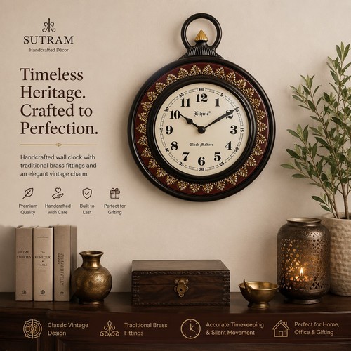 Orologio parete artigianale - orologio,