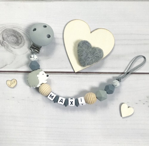 Nuckelkette name silicone grey - silicone,