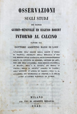 BACHI DA SETA-CALCINO-LODI-AGOSTINO BASSI-GUERIN MENEVILLE-ROBERT-1849-RARITA'