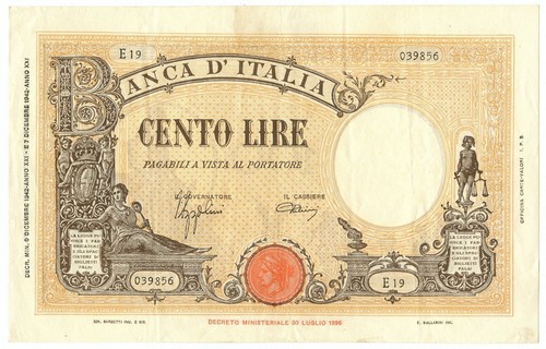 100 lire barbetti - 100,