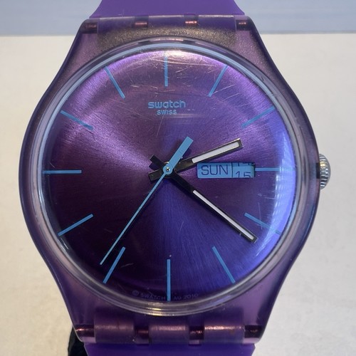 Swatch neon purple rebel watch - swatch,