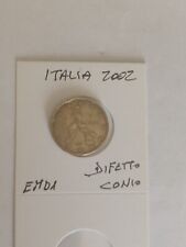 Moneta Rara 20 Centesimi 2002 Italia Con Errore di conio eccesso di metallo 
