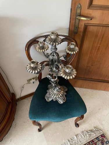 Candelabri antichi argento 800 - candelabri,