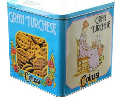 Scatola latta gran turchese - scatola,