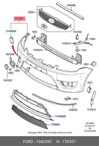 Paraurti anteriore ford fiesta - paraurti,