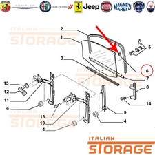 FIAT SCUDO PATTINO GUARNIZIONE VETRI PORTE ANTERIORI NUOVO ORIGINALE 1476285080
