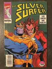 Silver Surfer #45 NEWSSTAND Spanish Ed. Infinity Gauntlet Prelude Mephisto 1991