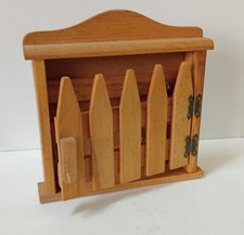 Cassetta portachiavi da parete 5 ganci legno porta chiavi NOCE SCURO / FRASSINO