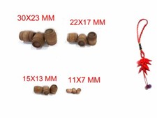 3 Wooden Wine Barrels 15X13MM