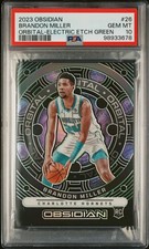 Brandon Miller 2023 Obsidian Orbital Orbital-Electric Etch Green #26 PSA 10