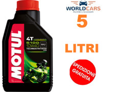 5 Lt LITRI OLIO MOTUL MOTO 4T 5100 10W40 MA2 100 % SINTETICO