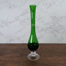 Vaso 13" vintage federato grandi magazzini galleria reale italiana vetro verde