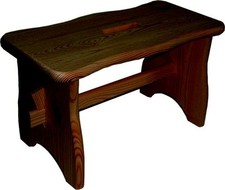 SGABELLO IN LEGNO SCURO MAXI