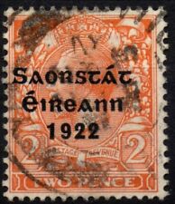 IRLANDA EIRE 1922 - Usato 2 p. bollo inglese soprastampato 3° emissione #IRV