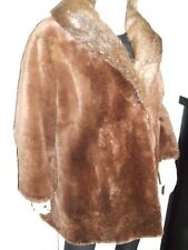 CAPPOTTO PELLICCIA FUR PELZ CASTORINO CASTORO SELVAGGIO BEAVER 48/50 VINTAGE