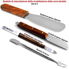 Modellazione della cera dentale laboratorio gesso alginato spatole per coltelli