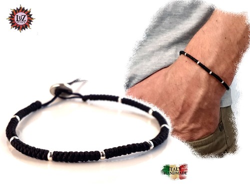 Bracciale cotone cerato - bracciale, in