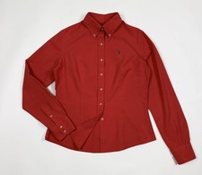 John ashfield shirt camicia donna usato UK14 tg 46 rosa slim cotone blusa T7803