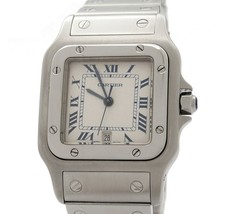 Cartier Santos Galbée GM ref. 987901 Acc Quartz  Garanzia Originale