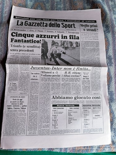 Gazzetta dello sport gennaio - gazzetta,