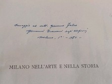 'Milano nell'arte e nella storia' (con dedica autografa di Giovanni Treccani)  