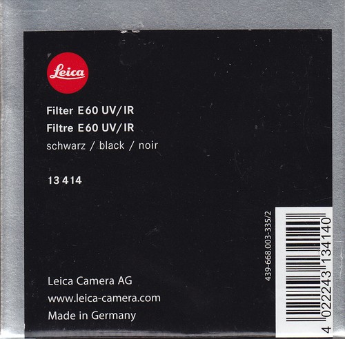 Leica 13414 filtro uv ir - e, uv/ir