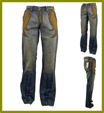 jeans da uomo a zampa gamba larga bootcut pantaloni regular fit svasati 46 52 54