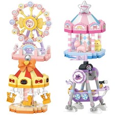 MEIEST Set di 4 mini blocchi di costruzione per parco divertimenti, (V8r)