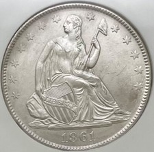 1861-O Seduto Liberty Mezzo