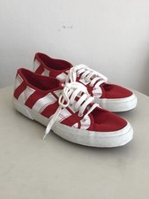 Scarpe Basse Superga colore rosso e Bianco football fans Eu 44 Originali Anni 70