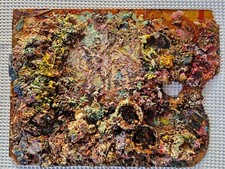 GUIDO BORGIANNI 1978 tavolozza dipinta OLIO TAVOLA Arte Moderna Italiana XX sec.