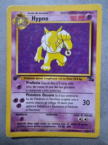 Pokemon card hypno 62 - card,