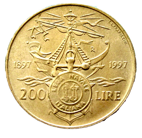 Italy 1997 200 lire - italy,