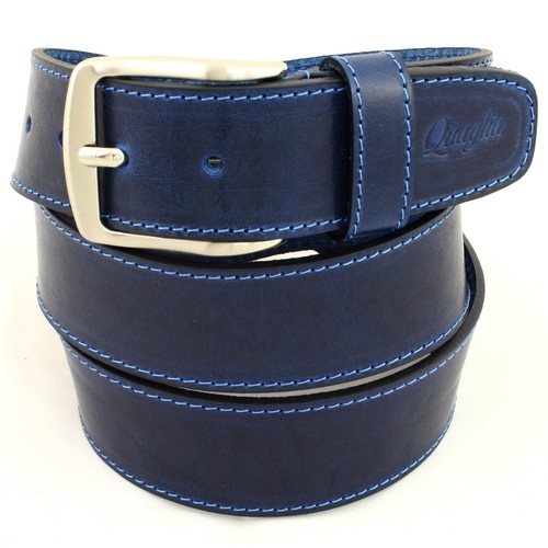 Cintura uomo vera pelle - vera, blu