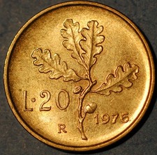 Italy 20 Lire 1976 KM# 97.2