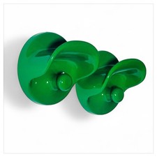 Coppia Ganci Appendiabiti Vintage Kartell 4702 Olaf von Bohr ‘70 Verdi + Box