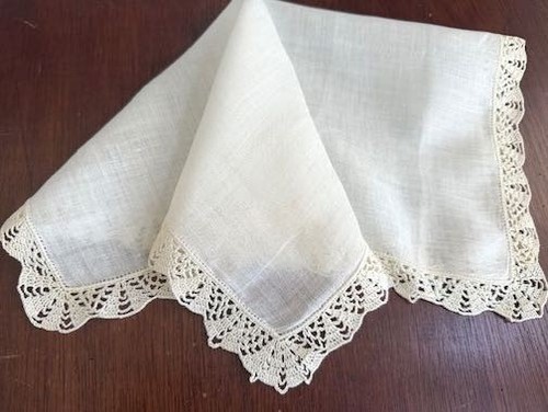 Vintage hanky avorio crema - vintage,