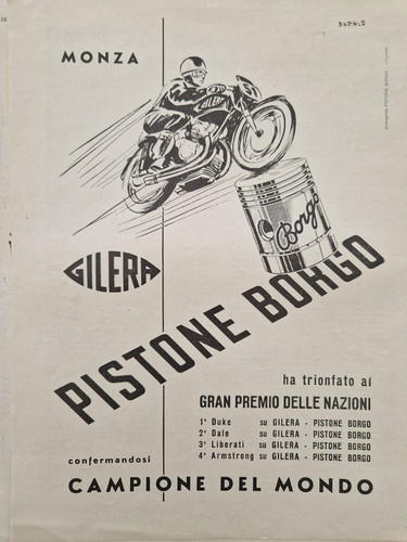 Moto gilera monza - gilera, pistone