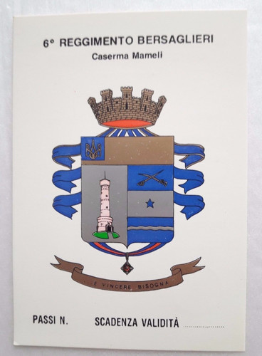 Pass passi reggimento - passi, 6°
