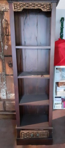 Libreria legno giunco con - legno/giunco,